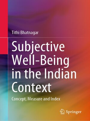 cover image of Subjective Well-Being in the Indian Context